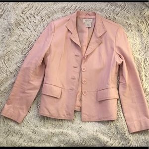 Pink Leather Blazer